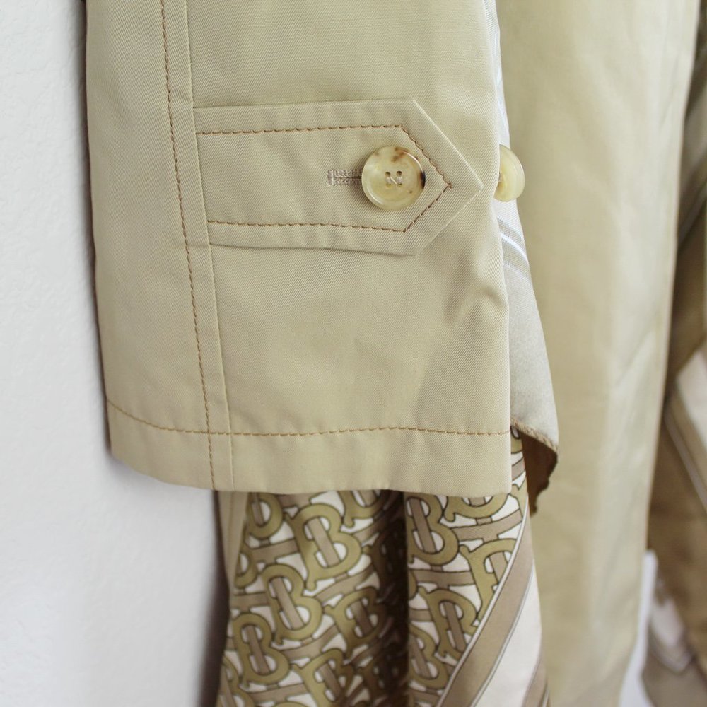Burberry RUNWAY Scarf Trench Coat US 6 (UK 8/EU 40) Buckle Strap Long Sleeves - Picture 14 of 16